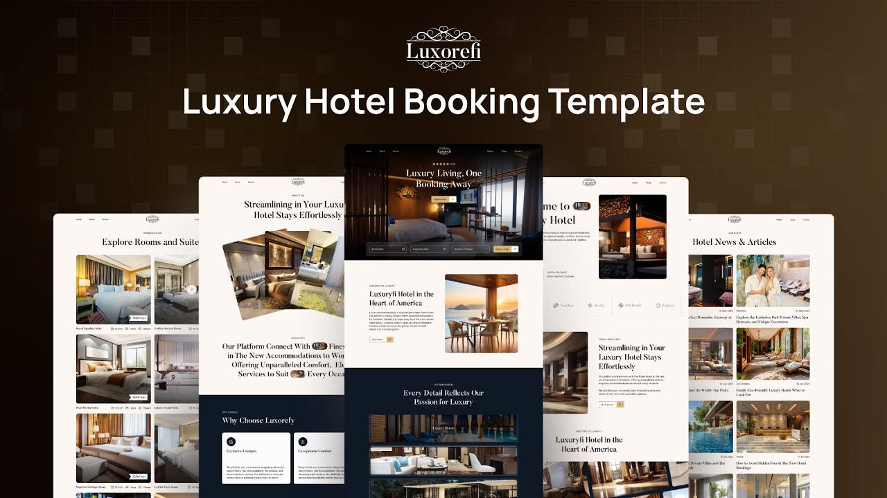 Luxorfi - Luxury Hotel Booking Template / The Perfect Template for Luxury Hotel & Resort Websites