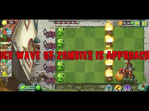 Epic Quest: Modern Day Dustup - Level 1 - Plants vs Zombies 2