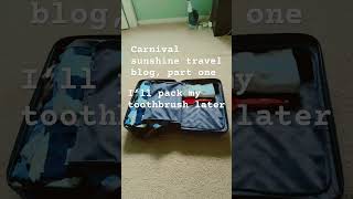 Carnival sunshine travel Vlog part one