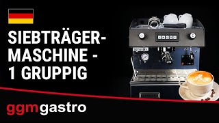 Machine à café porte-filtre – 1 groupe – avec système de préinfusion inclus