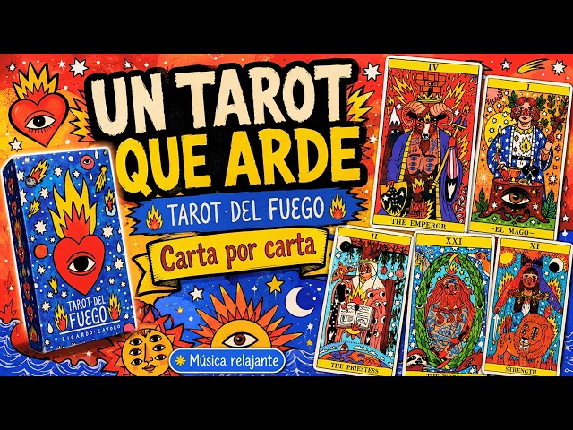 Vídeo relacionado con Fournier- Tarot del Fuego por Ricardo Cavolo Baraja de Cartas, Color Azul, único (10016373), a partir de 18 años.