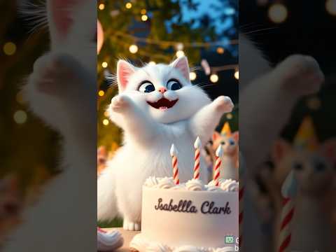 ISABELLA CLARA'S BIRTHDAY#cute #CatWishes #CuteCats #BirthdayCat #FluffyCat#ViralReel#viralshortfeed
