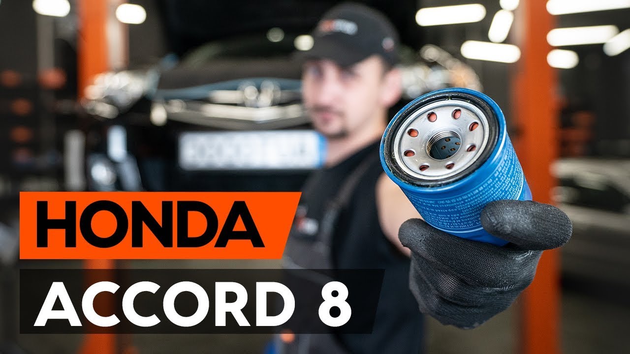 Kaip pakeisti Honda Accord VIII CU variklio alyvos ir alyvos filtra - keitimo instrukcija