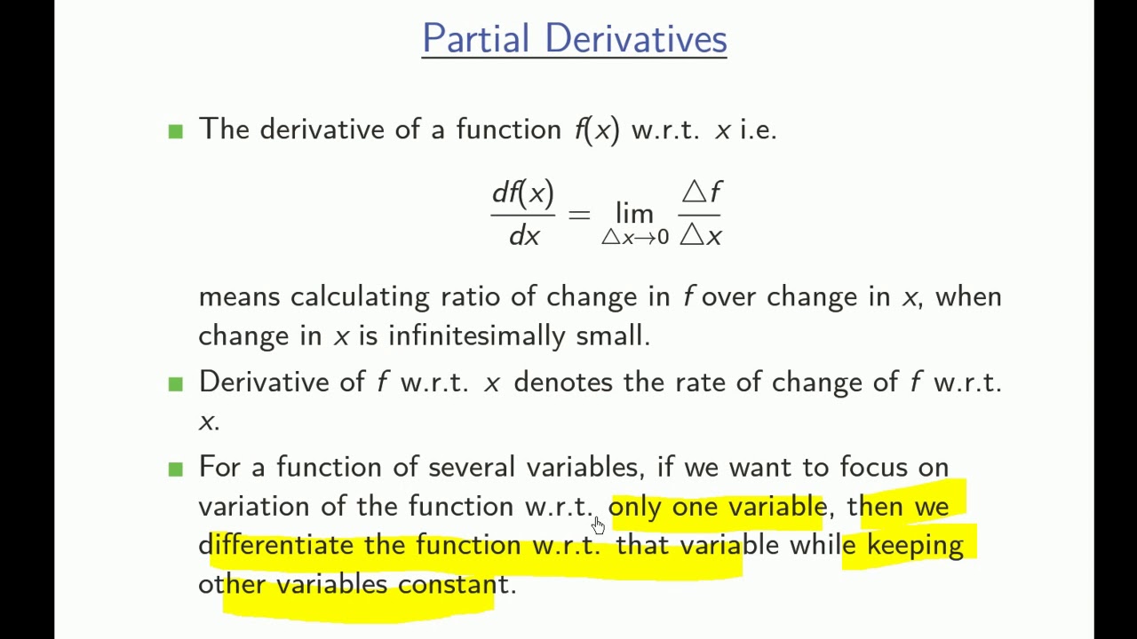 Partial Differential Equation | Introduction to Partial Derivative
