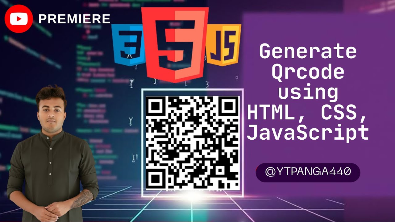 Generate QR Code using HTML, CSS & JavaScript | QR Code Generator Project Tutorial
