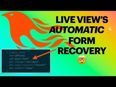 LiveView's automatic form recovery! ✨ #elixirlang #liveview #phoenix