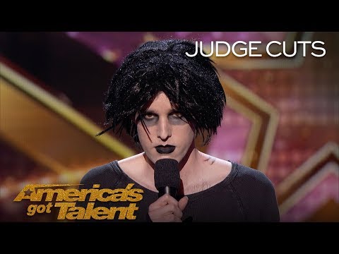 Oliver Graves: Gothic Comic Hilariously Describes His Life - America's Got Talent 2018