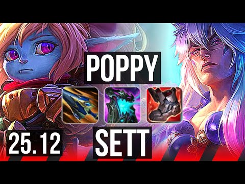 POPPY vs SETT (TOP) | Rank 4 Poppy, 5/2/7 | TR Challenger | 25.12