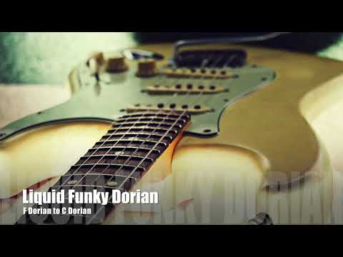 Modal Funky Backing track with Key Change | F Dorian to C Dorian (with chords)