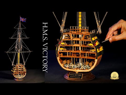 I Turned this OVER 40 Years Vintage model kit into my BEST work, HMS Victory Cross Section 1:98