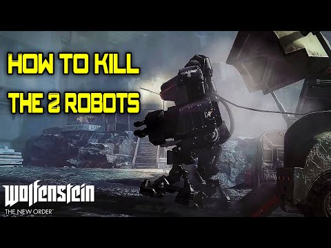 Wolfenstein: The New Order -  Killing First 2 Robots (Easily)