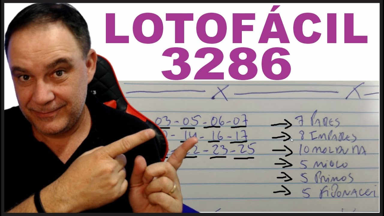 Lotofácil 3286 Fechamento e Jogos Prontos