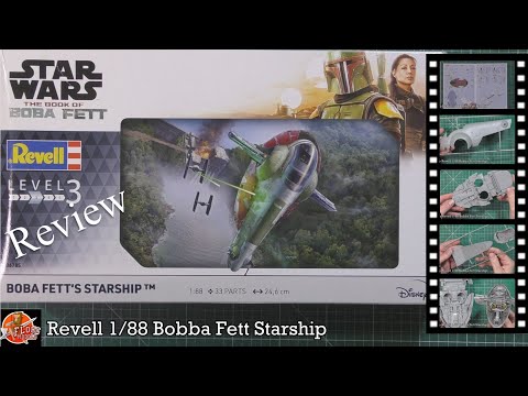 Revell Star Wars The Mandalorian: Boba Fett laivas 1/88 surenkamas modelis video