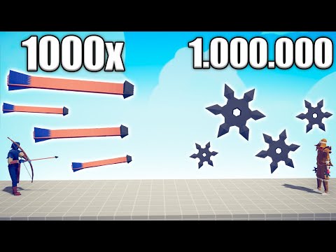 1.000.000 DAMAGE SAMURAI vs 1000x OVERPOWERED UNITS - TABS | Totally Accurate Battle Simulator 2023