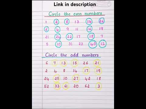 Circle the Even Numbers