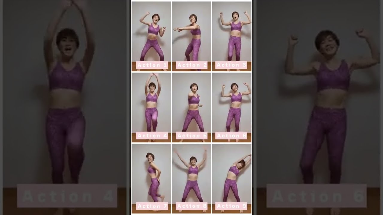 腰肉には①⑥⑧⑨、冷え性には②⑤、ぽっこり下腹には③④⑦、全身痩せたい人は全部30秒ずつ❗　#shorts