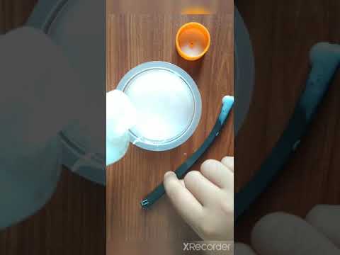 Testing stretchy slime recipe!! 4 ingredients !!! in sinhala (with dinushi)