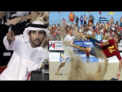 Sheikh of Dubai Hamdan bin Mohammed Al Maktoum visited Beach Football game!!