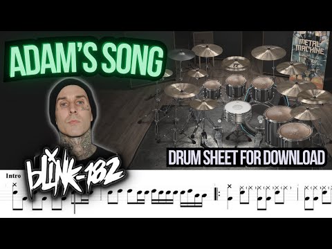 Blink 182 - Adam's Song (DRUM TRACK / SHEET / MIDI)