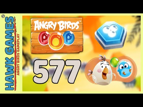 Angry Birds Stella POP Bubble Shooter Level 577 - Walkthrough, No Boosters