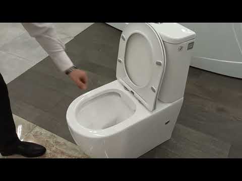 Унитаз компакт Black & White W-7789 P-trap, Geberit, Rimless