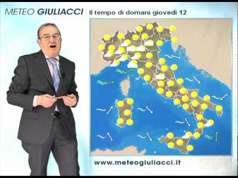 Meteo di domani, giovedì 12 gennaio 2012.