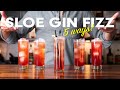 5 ways to make a SLOE GIN FIZZ - a refreshing drink for cooler weather!