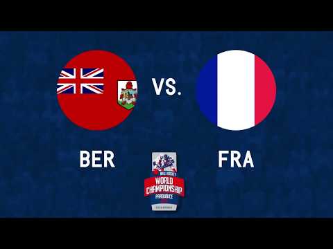 Bermuda vs France 2017 World Ball Hockey Championships in Pardubice, Czech Republic
