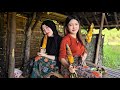 WOW ️MEETING A BEAUTIFUL VILLAGE GIRL DOING ACTIVITIES IN THE RICE FIELD HUT