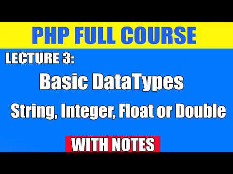 Php Basic Data Types In Php Lecture 3