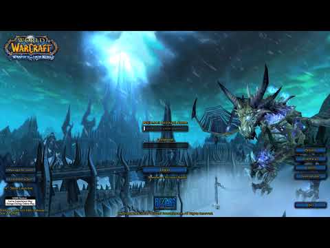 World of Warcraft: Wrath of The Lich King Login Screen