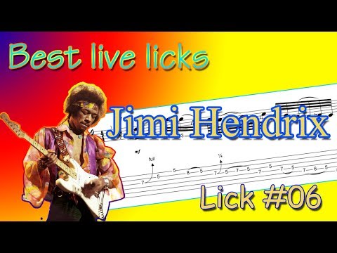 Jimi Hendrix - best live blues licks #06 (guitar-lesson)