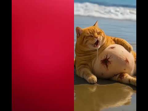 cat fight with shark #funny #funnycats
