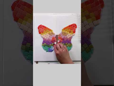 tile butterfly #mosaic #shorts #artist