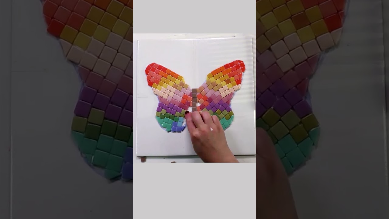 tile butterfly #mosaic #shorts #artist