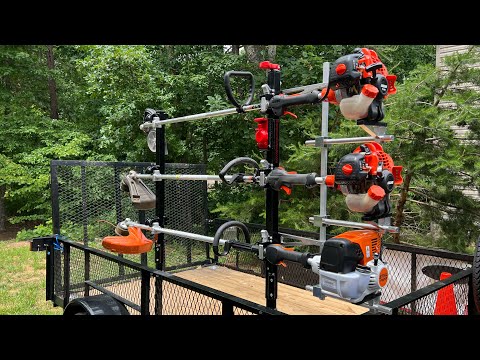 Equipment Defender trimmer rack just installed and first thoughts.