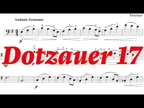 Dotzauer Cello Etude No. 17 from 113 Exercises | Play Along Tutorial in Fast and Slow Tempo
