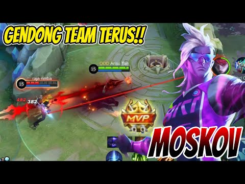 MOSKOV BRUTAL DAMAGE WITH SUPER LIFESTEAL BUILD - MOSKOV BEST BUILD 2022 - MLBB