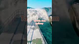Tarbela dam water overflow #flood #shorts #slipways #sawatflood