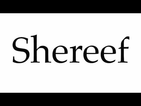 How to Pronounce Shereef
