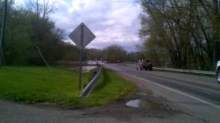 preview picture of video 'Semi driving through flooded road in Athens County'