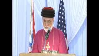 His Holiness MarDinkha IV Catholicos Patriarch speech at his dinner 10/20/2013