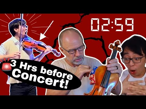 Eddie's Violin - WHAT HAPPENED?!? Just before the TwoSet Violin concert