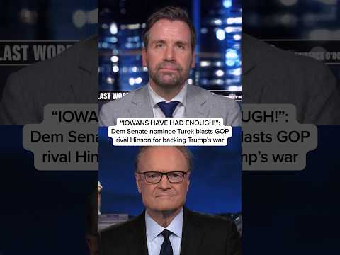 'IOWANS HAVE HAD ENOUGH!': Dem Senate nominee Turek blasts GOP rival Hinson for backing Trump's war
