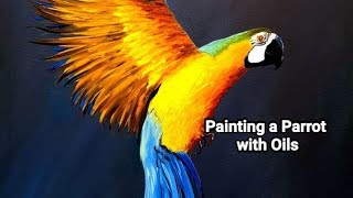 painting a Parrot in Oils