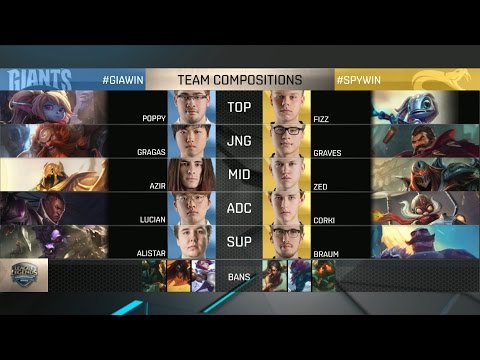 SPY vs GIA Highlights Game 3 - SPLYCE vs GIANTS - 2016 EU Summer Promotion Tournament