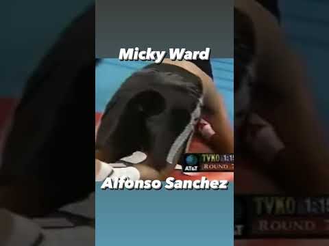 Micky Ward vs Alfonso Sanchez brutal body shot KO