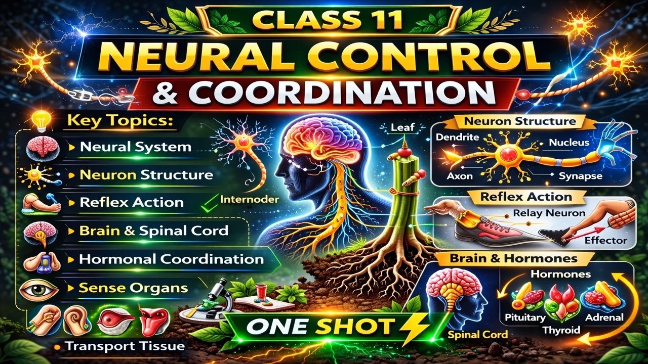 CBSE Class 11 || Biology || Neural control and coordination || Animation || in English