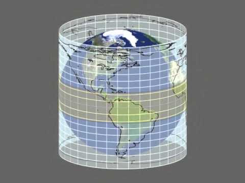 What areas of the world is a conic projection used to map?