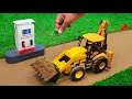 Diy Mini JCB 3dx And Tractor Loaind Sand In Trolley Science Project TechCreatorsOfficial